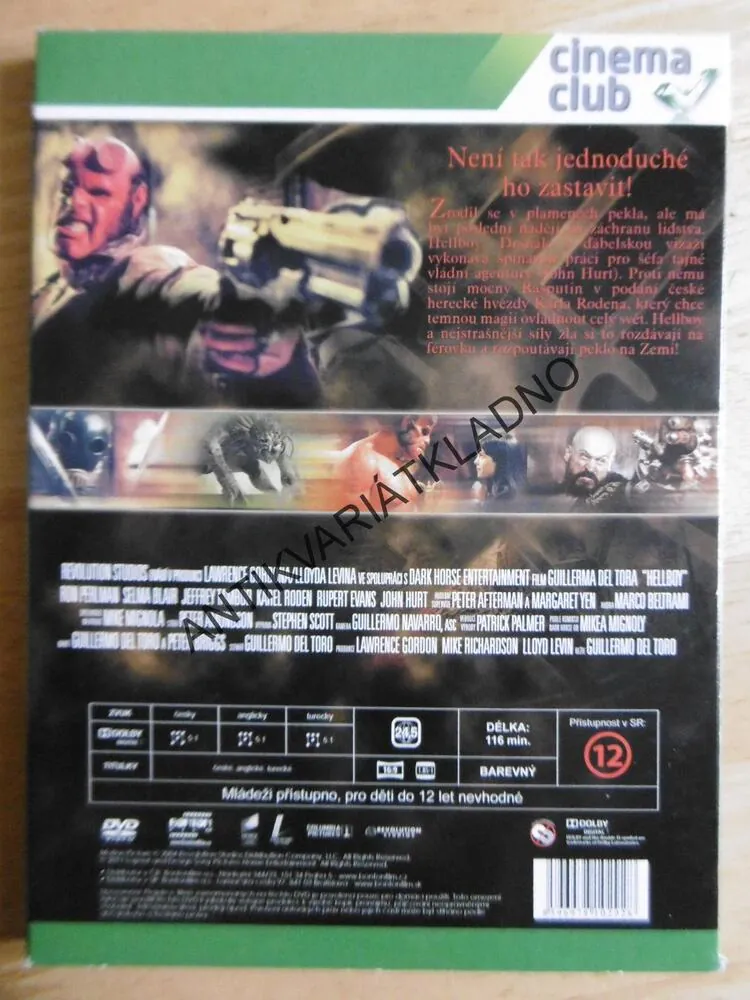 HELLBOY, RON PERLMAN, KAREL RODEN, DVD FILM