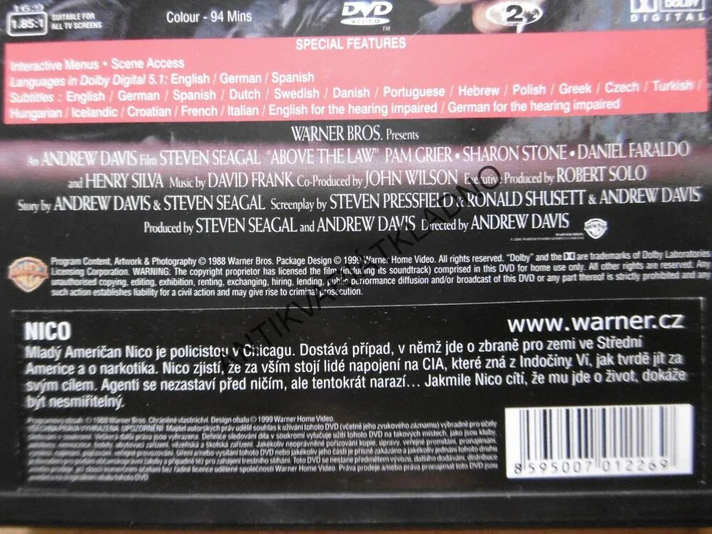 NICO, STEVEN SEAGAL, DVD FILM