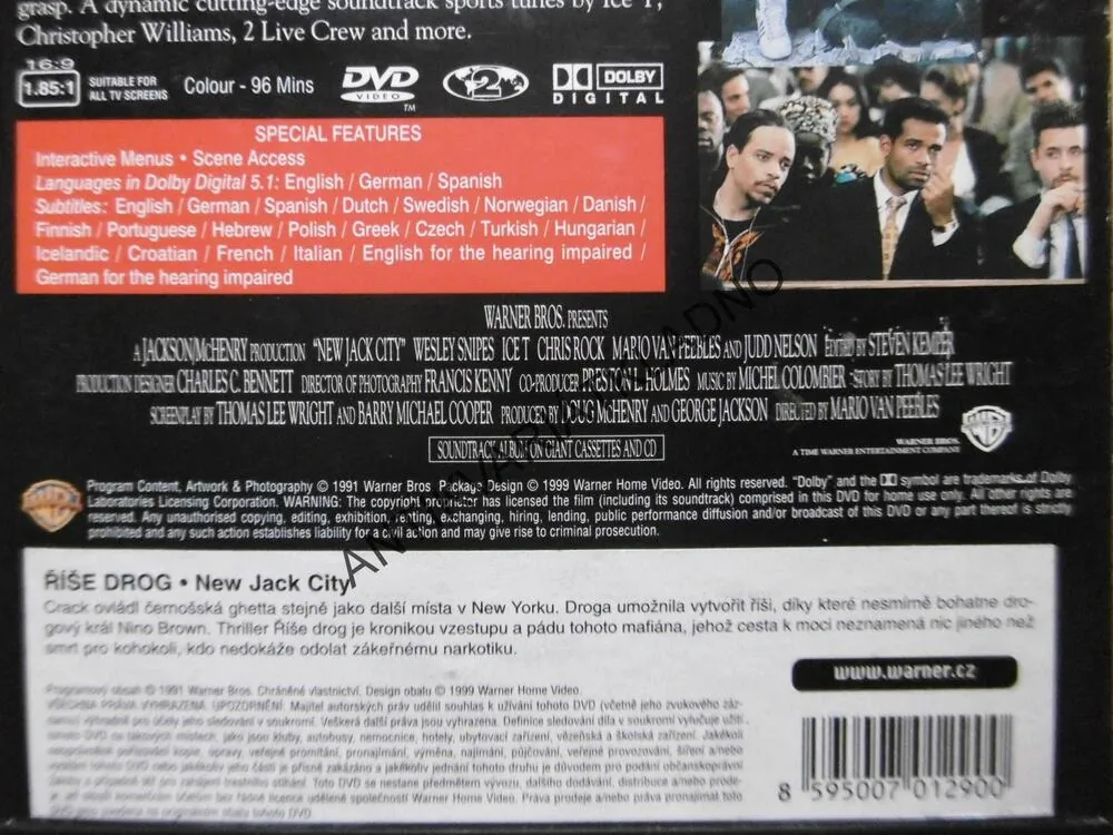NEW JACK CITY, WESLEY SNIPES, DVD FILM