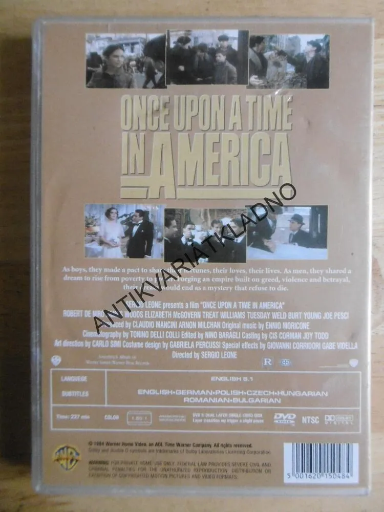 ONCE UPON A TIME IN AMERICA, ROBERT DE NIRO, DVD FILM
