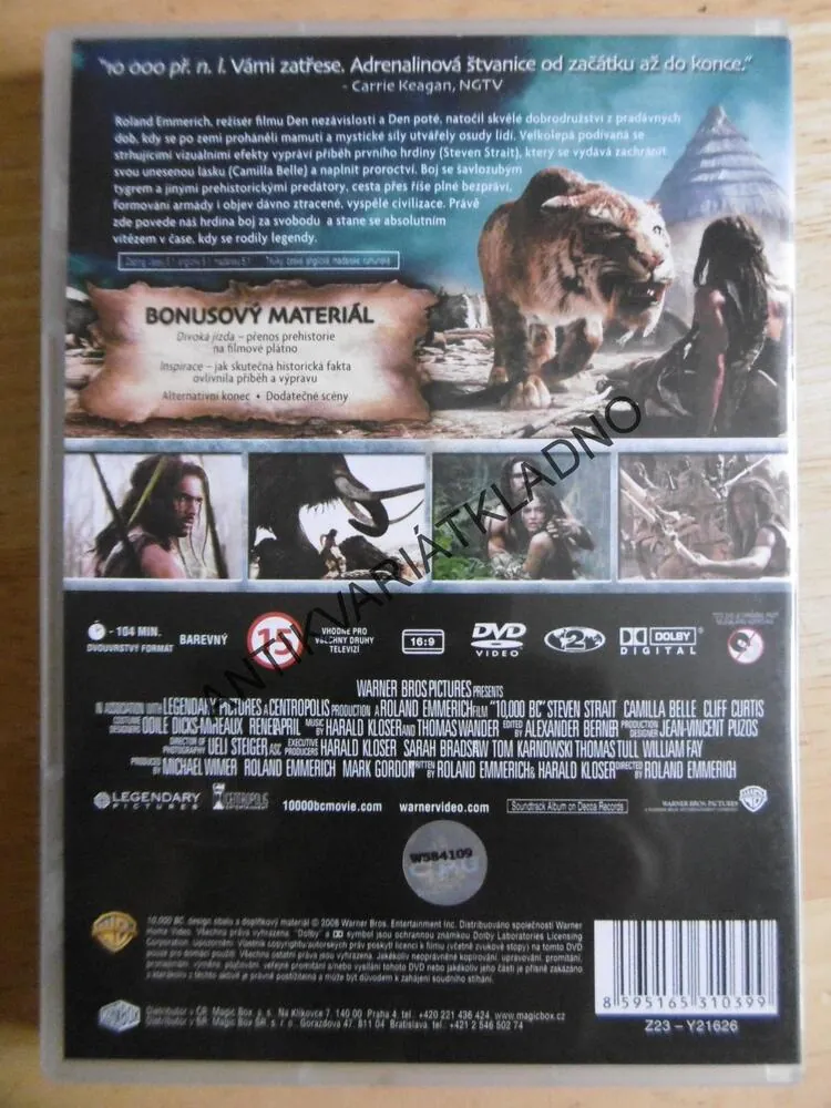 10 000 PŘED NAŠÍM LETOPOČTEM, DVD FILM