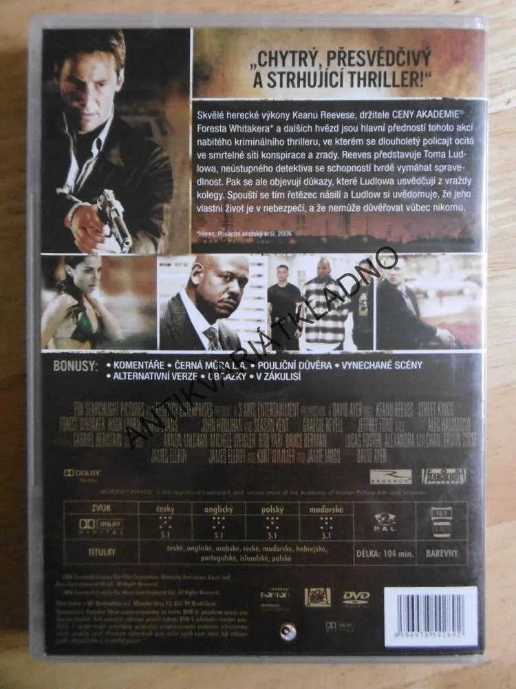 STREET KINGS, KEANU REEVES, DVD FILM