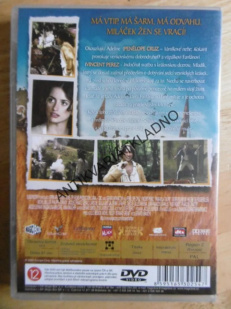 FANFÁN TULIPÁN, PENÉLOPE CRUZ, DVD FILM
