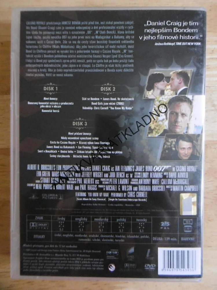 CASINO ROYALE, 3 X DVD FILM