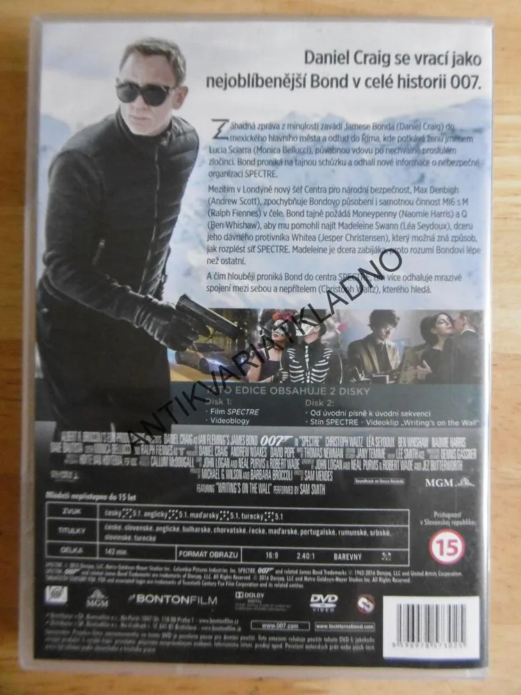 JAMES BOND 007 - SPECTRE, DVD FILM