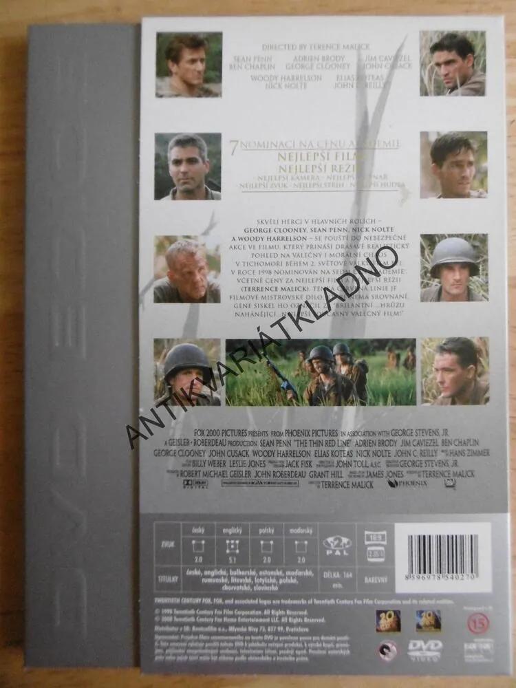 TENKÁ ČERVENÁ LINIE, DVD FILM