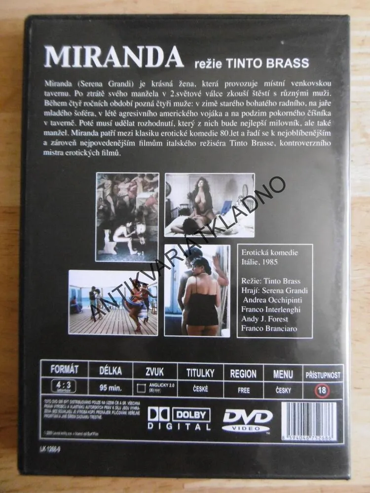 MIRANDA, TINTO BRASS, DVD FILM