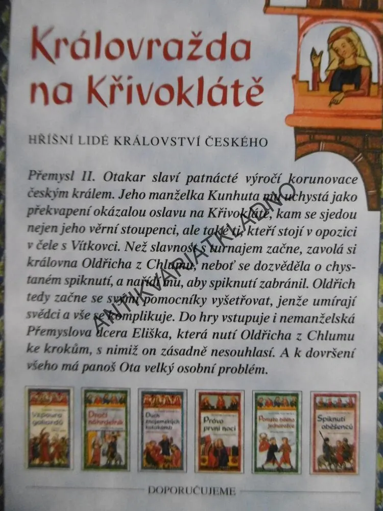 KRÁLOVRAŽDA NA KŘIVOKLÁTĚ, VLASTIMIL VONDRUŠKA, **an