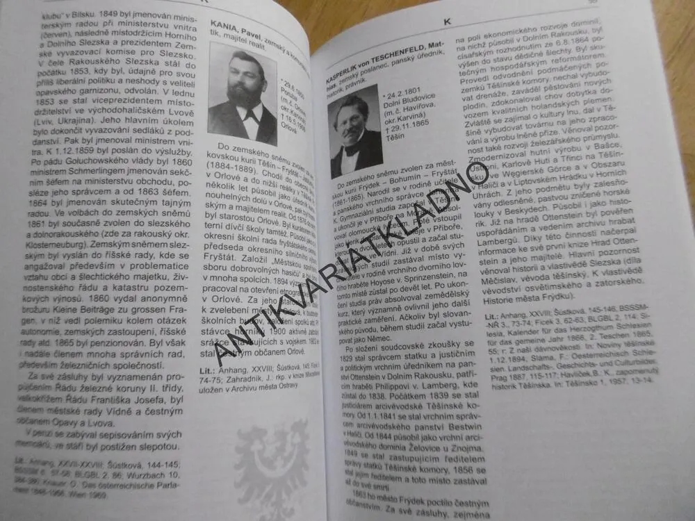 BIOGRAFICKÝ SLOVNÍK SLEZSKA A SEVERNÍ MORAVY, **an