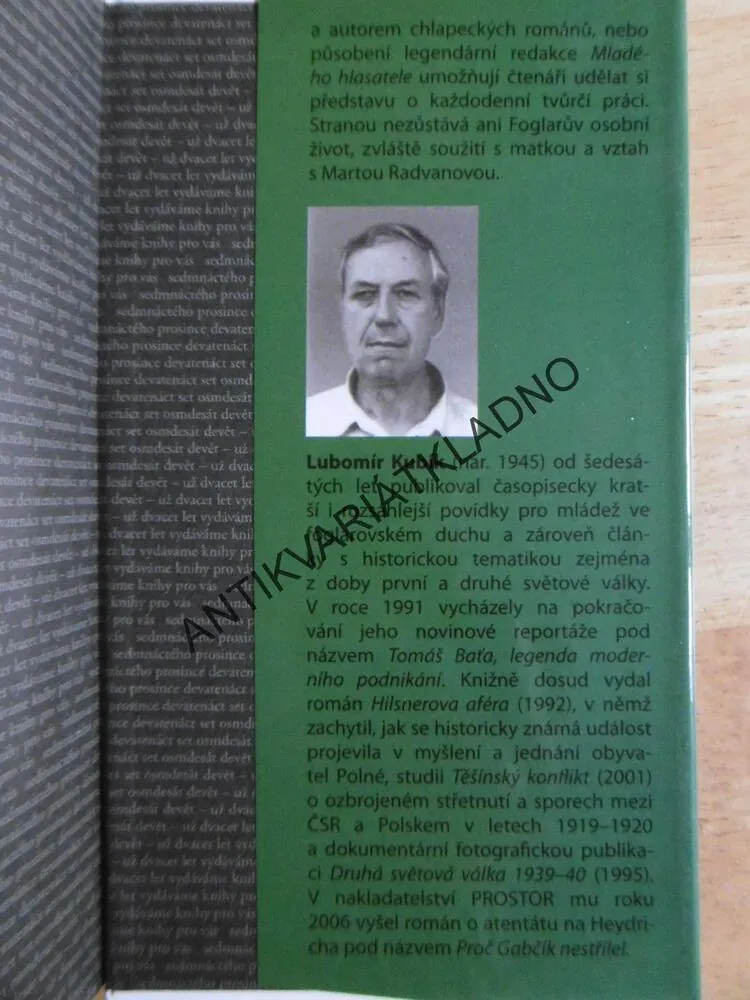 JESTŘÁBŮV LET, PŘÍBĚH JAROSLAVA FOGLARA, LUBOMÍR KUBÍK, **an