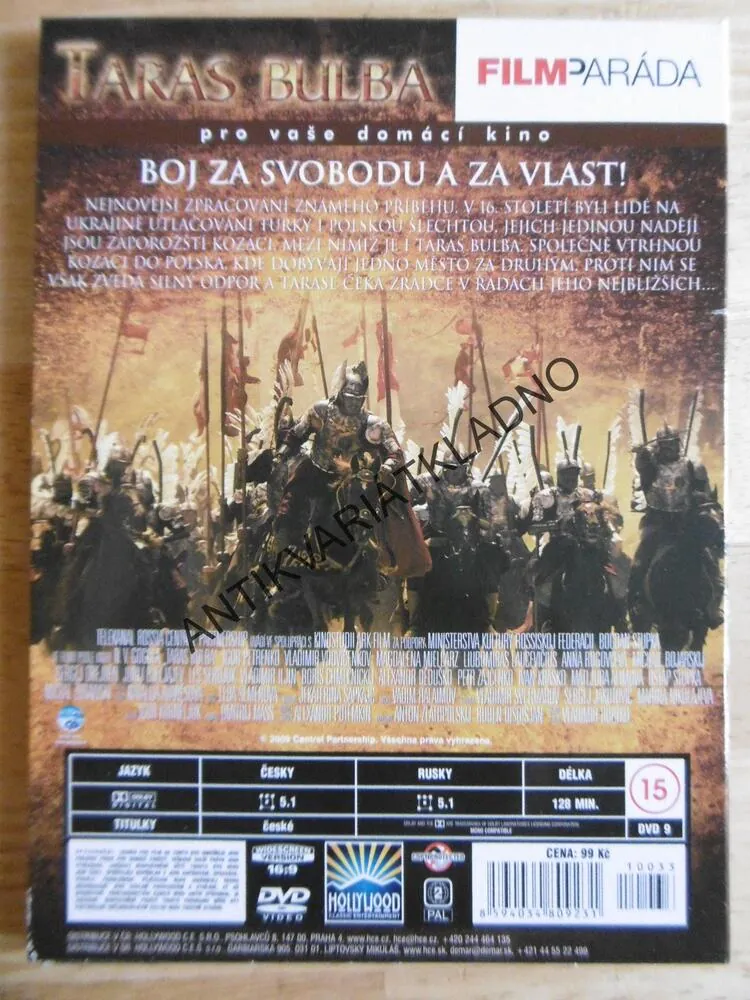 TARAS BULBA, DVD FILM