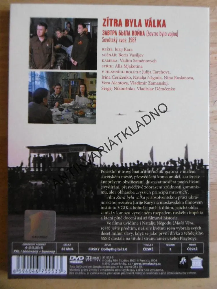 ZÍTRA BYLA VÁLKA, DVD FILM 