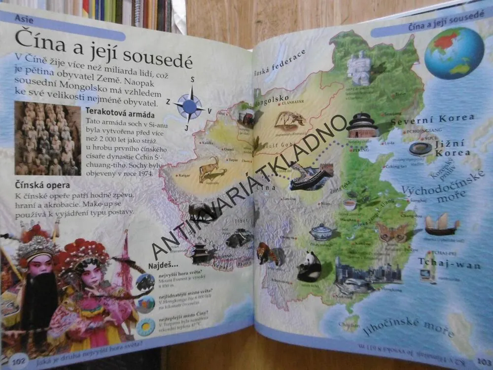 PRVNÍ ATLAS, DĚTSKÝ OBRÁZKOVÝ ATLAS ZEMÍ CELÉHO SVĚTA, **an