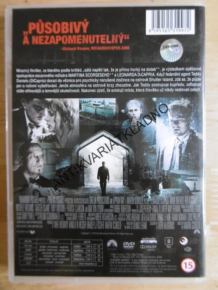 PROKLETÝ OSTROV, LEONARDO DICAPRIO, DVD FILM