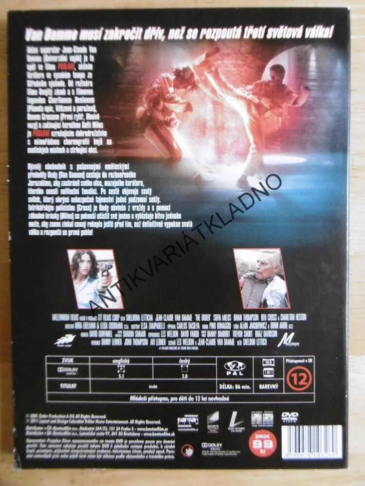 POSLÁNÍ, JEAN CLAUDE VAN DAMME, DVD FILM