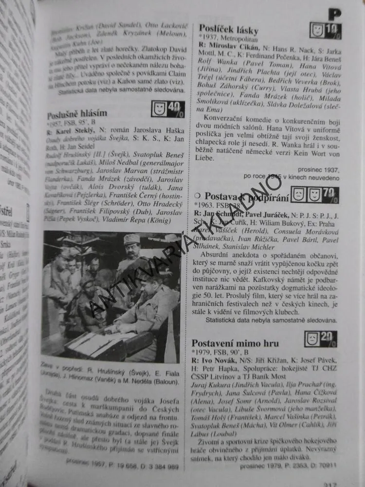 LEXIKON ČESKÉHO FILMU, 2000 FILMŮ, 1930 - 1997, VÁCLAV BŘEZINA, **an