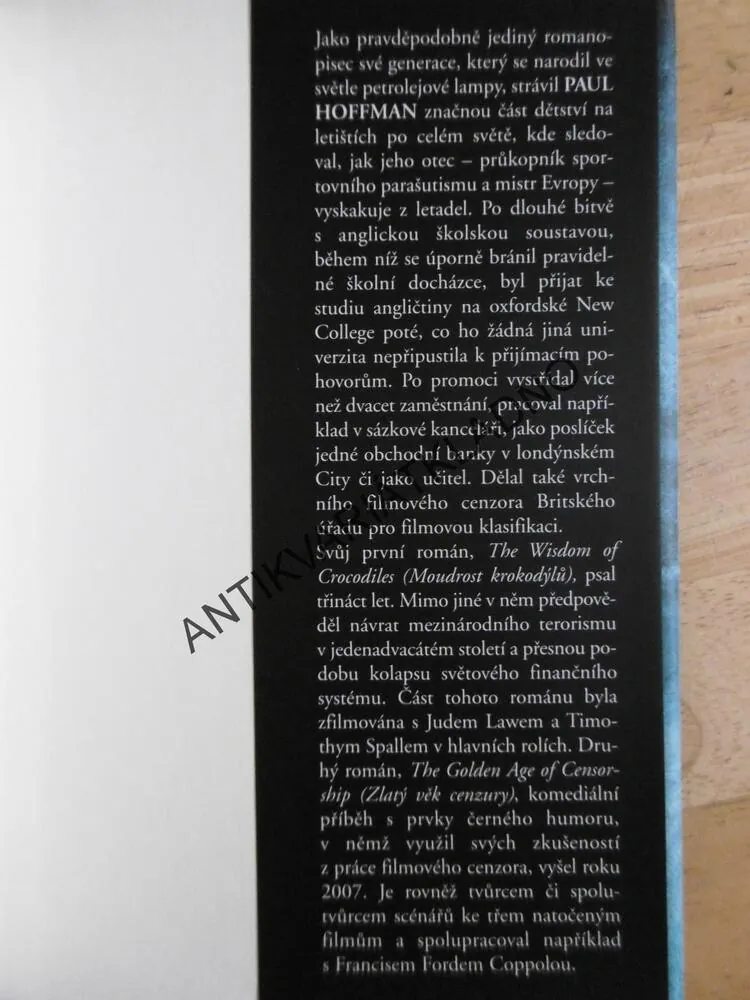 ČTYŘI POSLEDNÍ VĚCI, PAUL HOFFMAN, **an