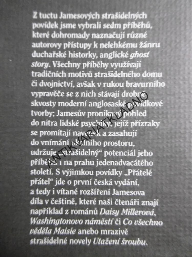 STRAŠIDELNÉ PŘÍBĚHY, HENRY JAMES, **an