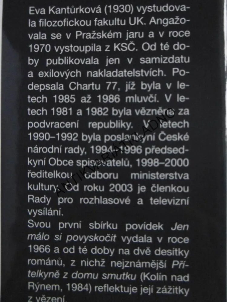 DÉMONI NEČASU, EVA KANTŮRKOVÁ, **an