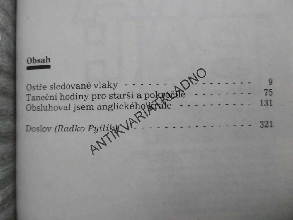 TŘI NOVELY, BOHUMIL HRABAL, **an