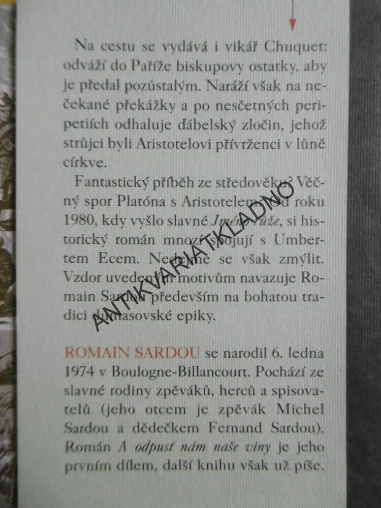 A ODPUSŤ NÁM NAŠE VINY..., ROMAIN SARDOU, **an