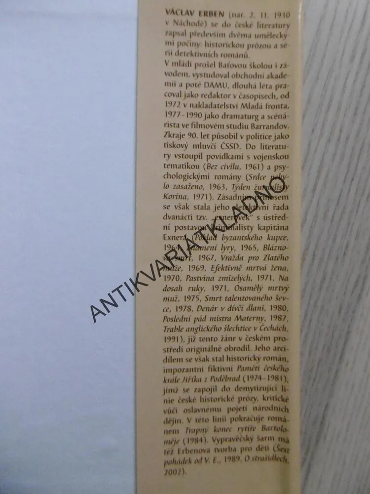 PAMĚTI ČESKÉHO KRÁLE JIŘÍKA Z PODĚBRAD, VÁCLAV ERBEN, **an