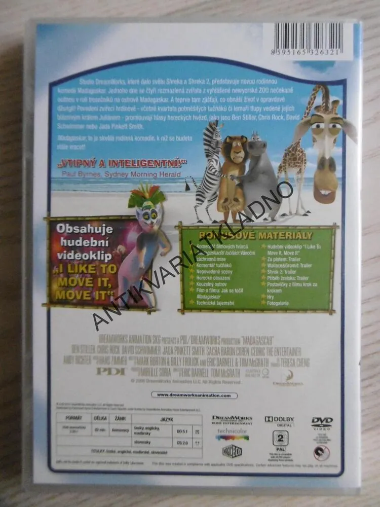 MADAGASKAR, DVD FILM