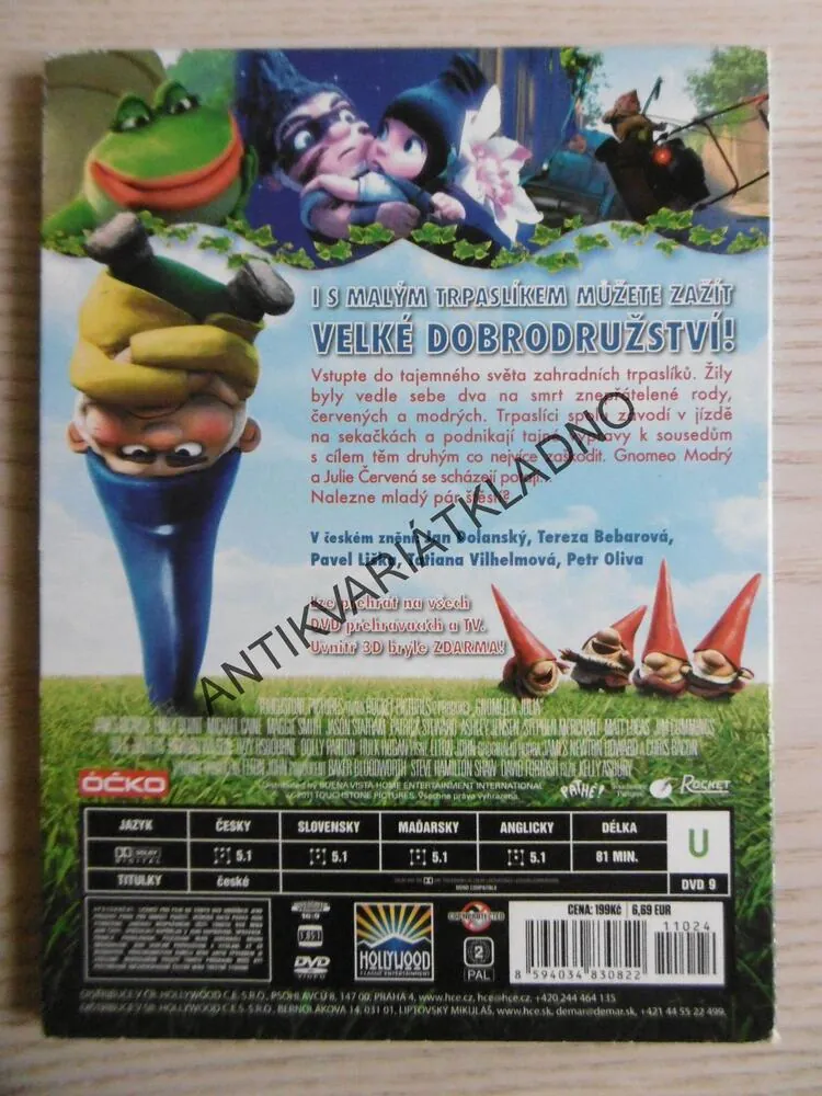 GNOMEO A JULIE, DVD FILM VE 3D