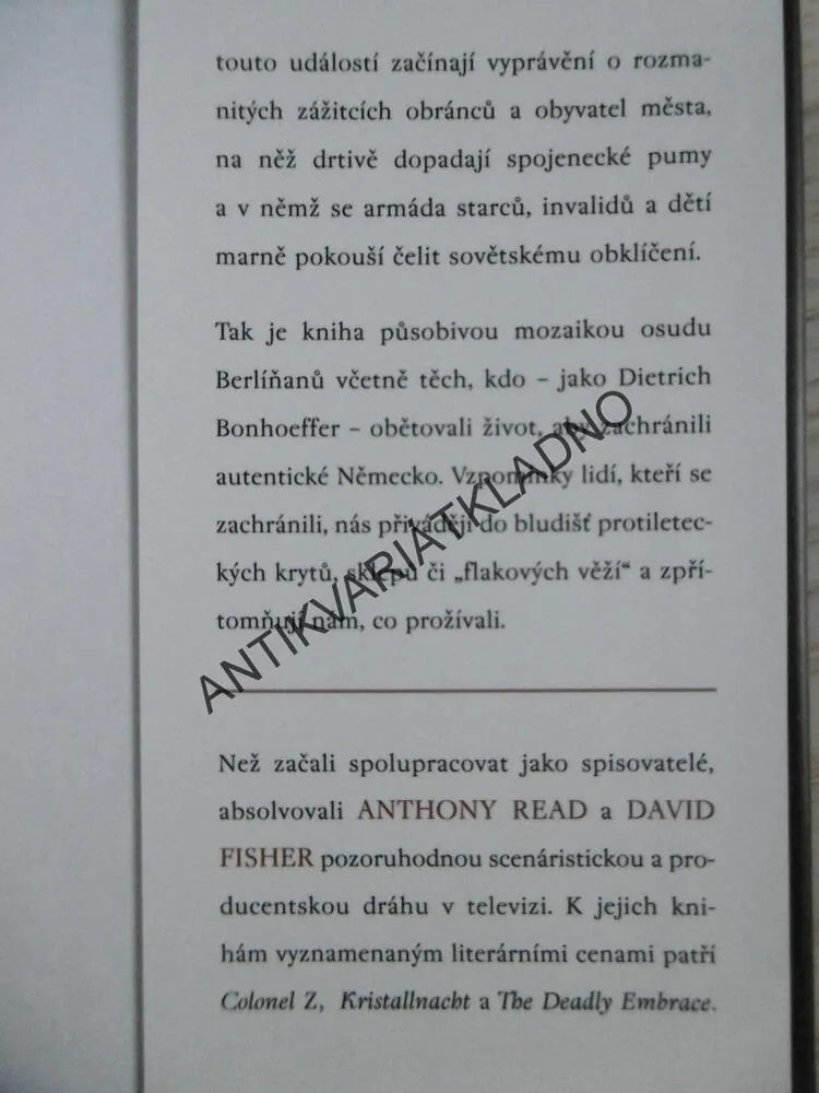 PÁD BERLÍNA, ANTHONY READ, DAVID FISHER, **an