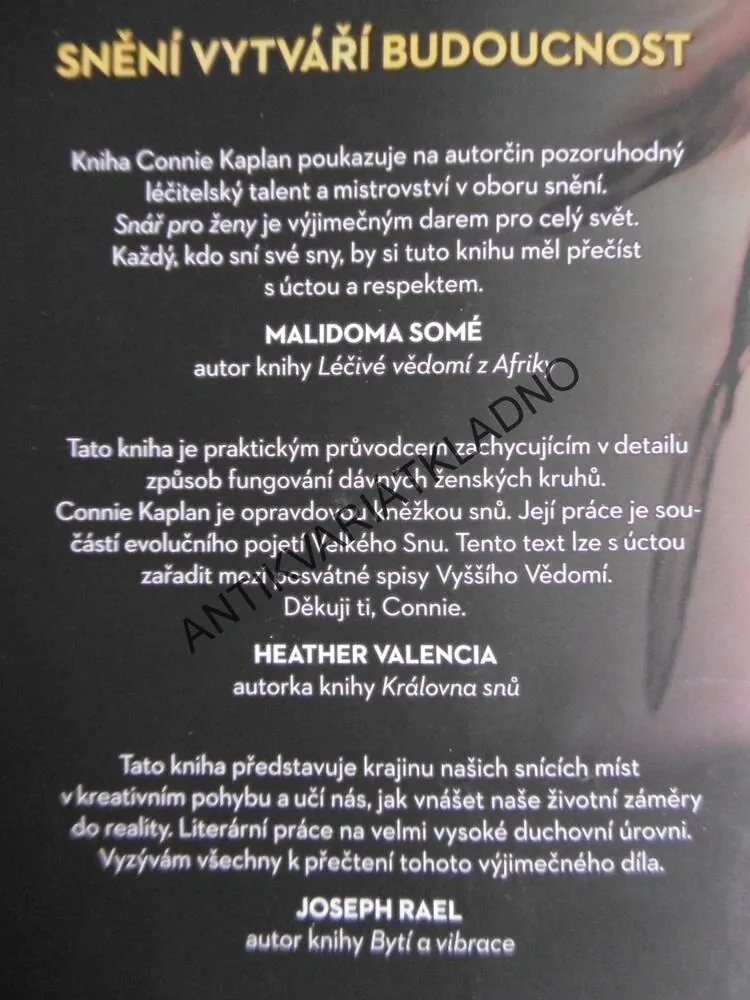 SNÁŘ PRO ŽENY, COCKRELL KAPLAN, **an