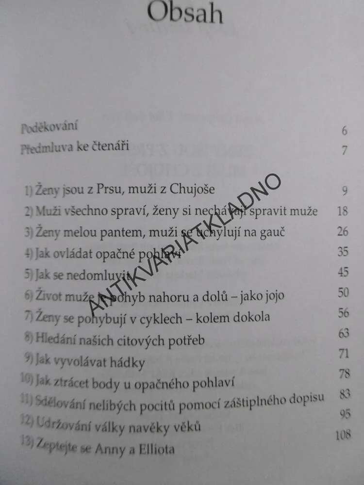 ŽENY JSOU Z PRSU, MUŽI Z CHUJOŠE, ANNA COLLINSOVÁ, ELLIOT SULLIVAN, **an
