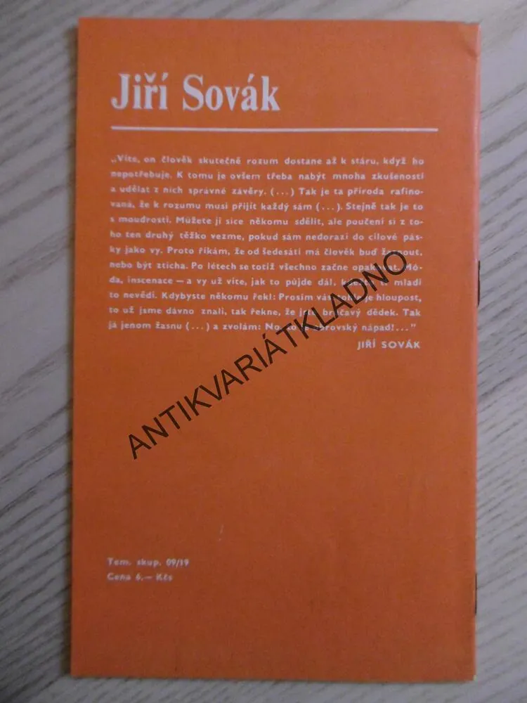 JIŘÍ SOVÁK, ČS FILMOVÝ ÚSTAV