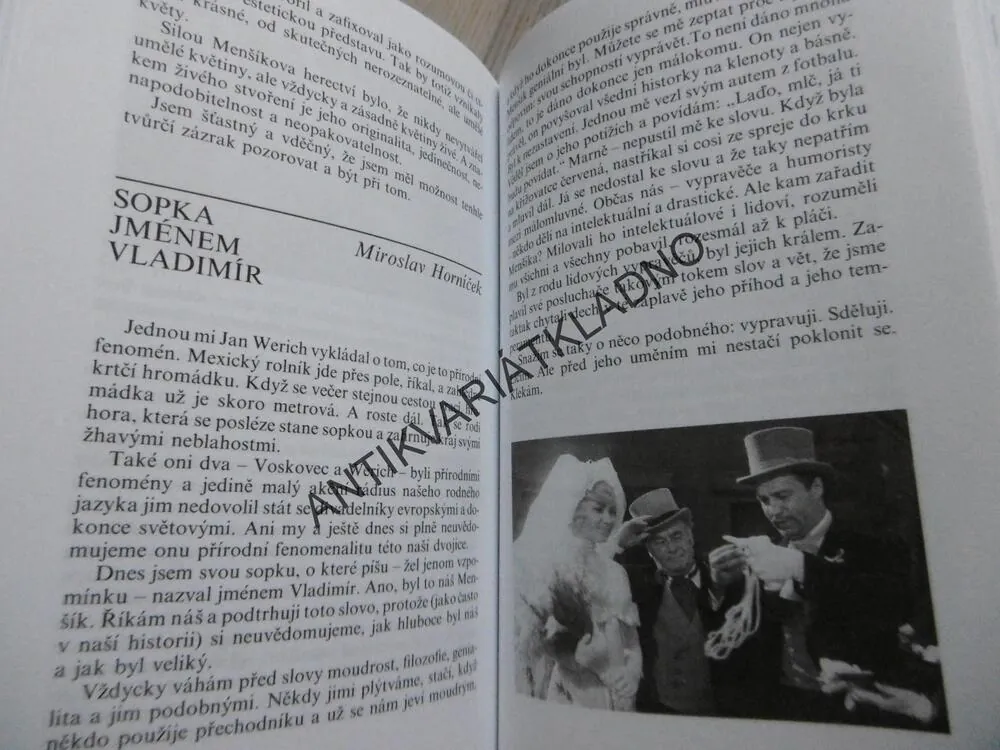 VLADIMÍR MENŠÍK, POCTA VLADIMÍRU MENŠÍKOVI, JIŘÍ HUBAČ, KOPECKÁ, **an