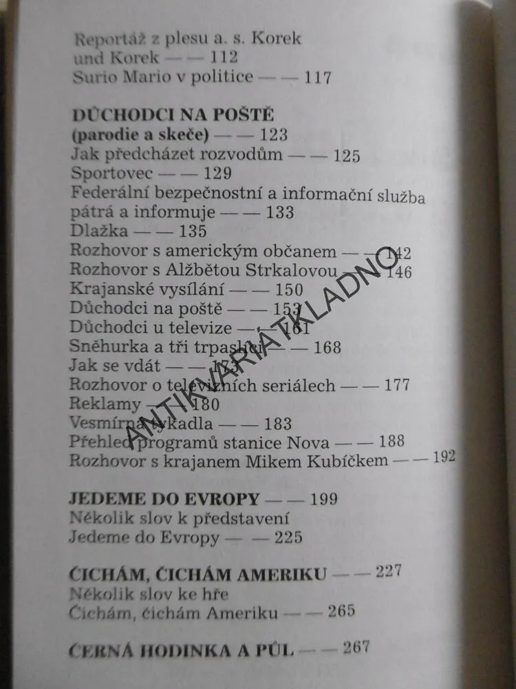 SURIO MARIO V ČECHÁCH ANEB JEDEME DO EVROPY, MILOSLAV ŠIMEK, JIŘÍ GROSSMANN, **an
