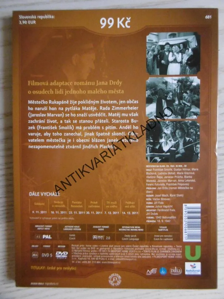 MĚSTEČKO NA DLANI, DVD FILM