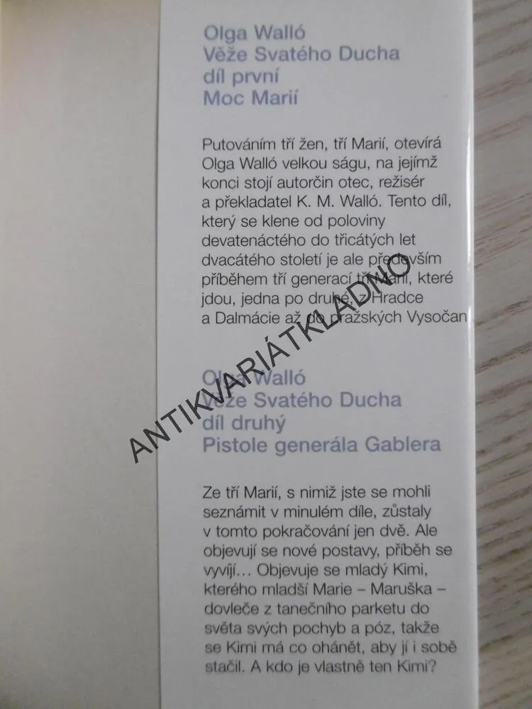 VĚŽE SVATÉHO DUCHA,3., KRÁSNÝ JAKO KAREL, OLGA WALLÓ ,  **an