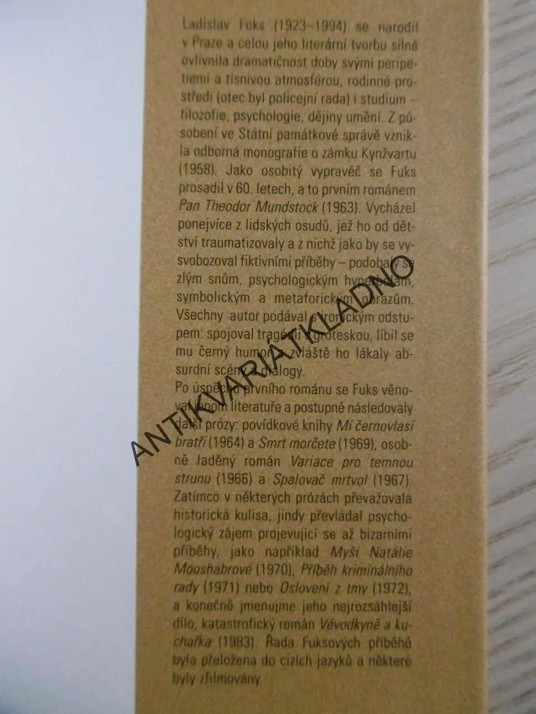 VÉVODKYNĚ A KUCHAŘKA, LADISLAV FUKS, **an