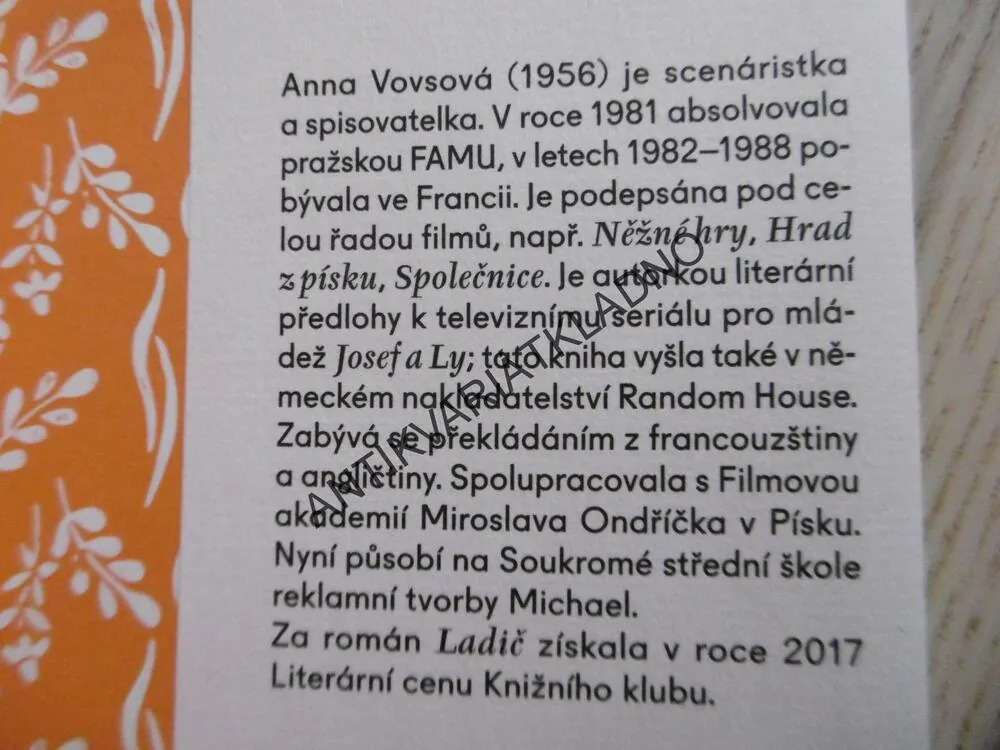 LADIČ, ANNA VOVSOVÁ, **an