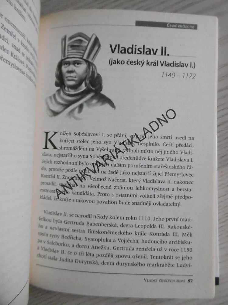 VLÁDCI ČESKÝCH ZEMÍ, **an