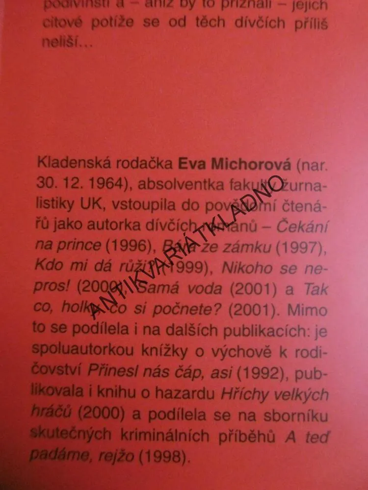 JEDNA JEDINÁ NOC S INŽENÝREM KUŽELEM, EVA MICHOROVÁ, **an