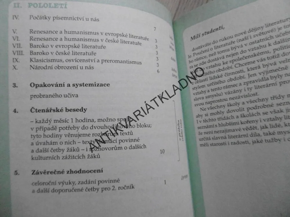 LITERATURA 1, VĚRA MARTINOVÁ, 