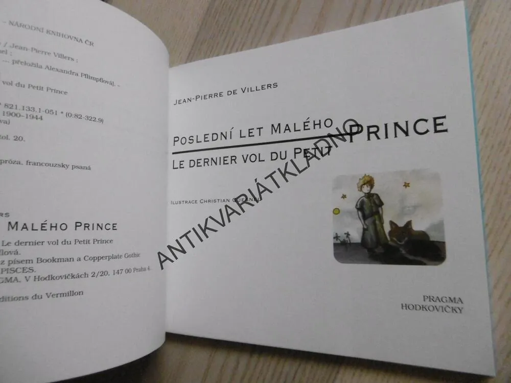 POSLEDNÍ LET MALÉHO PRINCE, JEAN-PIERRE DE VILLERS, **an