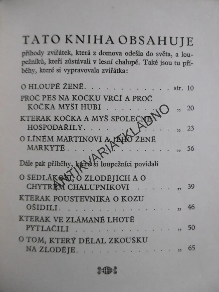 ZVÍŘÁTKA A LOUPEŽNÍCI, ADOLF WENIG, 1935, **an