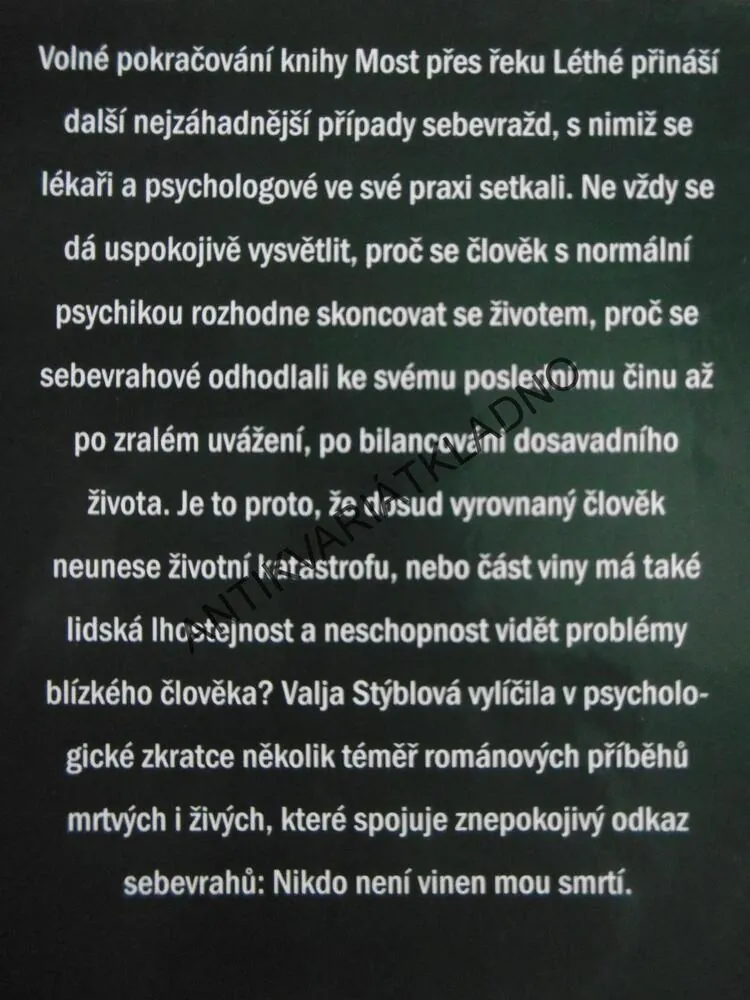 MOST SEBEVRAHŮ, VALJA STÝBLOVÁ, **an