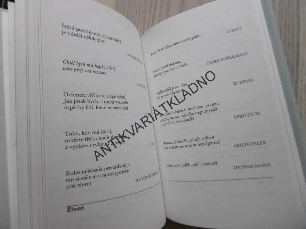 VÝROKY SLAVNÝCH, **an