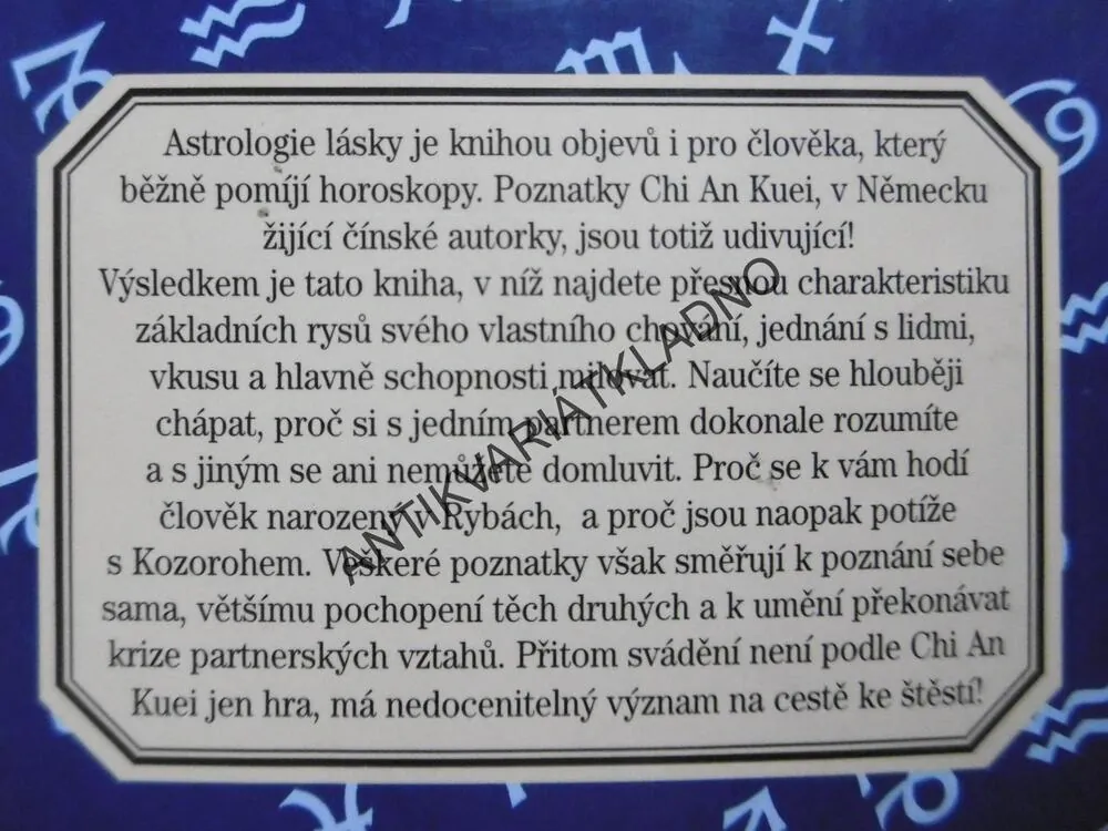 ASTROLOGIE LÁSKY, CHI AN KUEI, **an