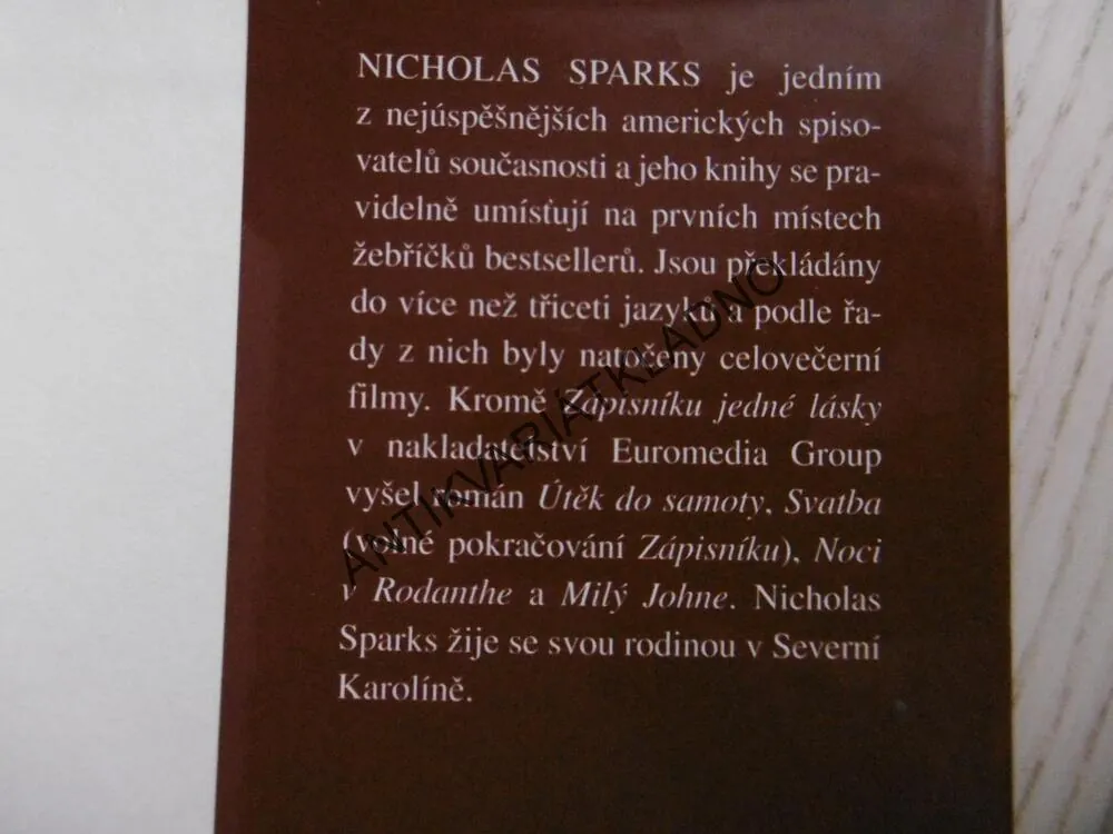 POSLEDNÍ PÍSEŇ, NICHOLAS SPARKS, **an