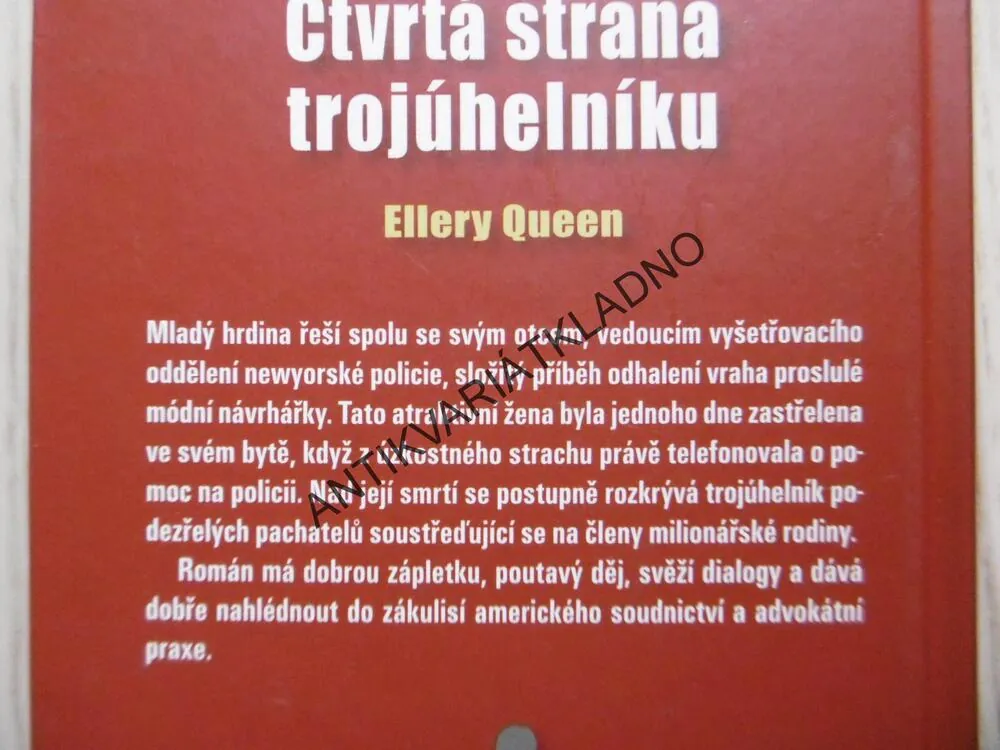 ČTVRTÁ STRANA TROJÚHELNÍKU, ELLERY QUEEN, **an