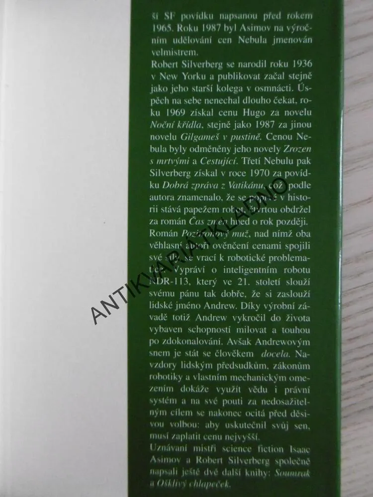 POZITRONOVÝ MUŽ, ISAAC ASIMOV, ROBERT SILVERBERG, **an