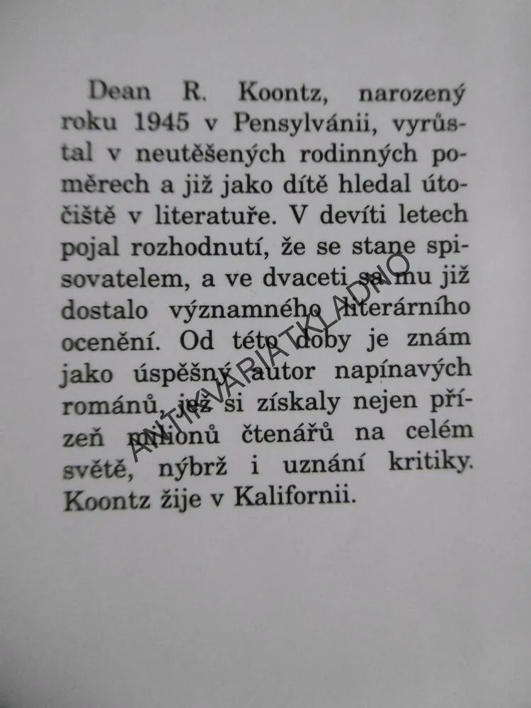 SKRÝŠ, DEAN KOONTZ, **an